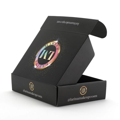 Tamaño modificado para requisitos particulares caja de almacenamiento negra cosmética de la peluca de la caja del anuncio publicitario de la grabación en relieve