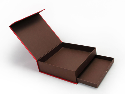 Caja de regalo de té comprimida con caja de cartón rígido de doble cajón por encargo