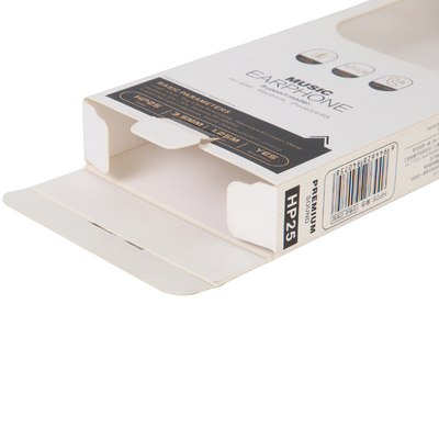 Caja de tarjeta de visita personalizada del SGS de la caja de auriculares con cable de serigrafía