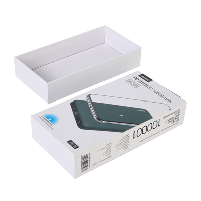 Caja de energía móvil de carga inalámbrica de cartones plegables personalizados de impresión digital