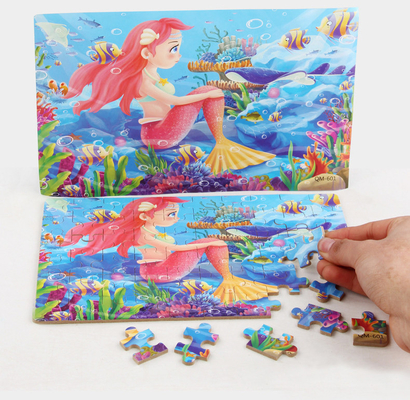 Rompecabezas personalizado respetuoso con el medio ambiente de madera 3D Rompecabezas para niños de dibujos animados