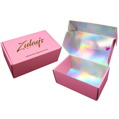Caja de envío de correo personalizado láser Cajas de zapatos de tablero de tarjeta de color CMYK