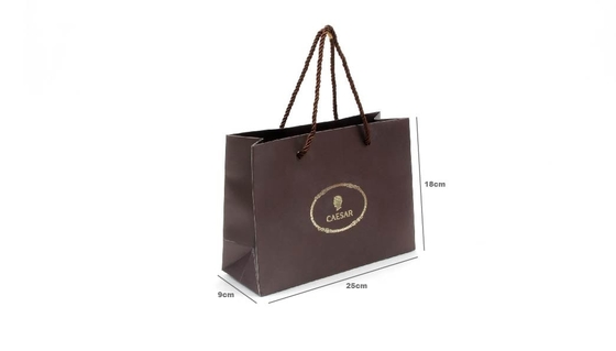 Bolsas de papel personalizadas con revestimiento mate Bolsas de papel para compras de chocolate marrón