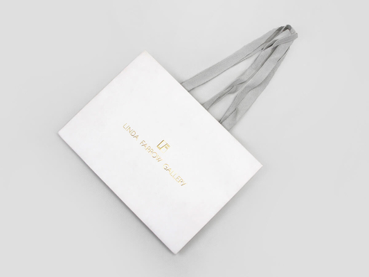 Bolsas de papel personalizadas blancas Gafas de gama alta Bolsas de papel para compras