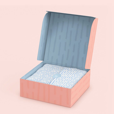 Caja de papel de cartón de impresión digital de caja de envío de correo de vista única a todo color