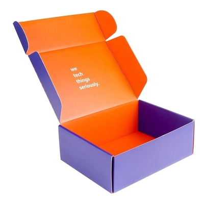 Caja de papel de cartón de impresión digital de caja de envío de correo de vista única a todo color