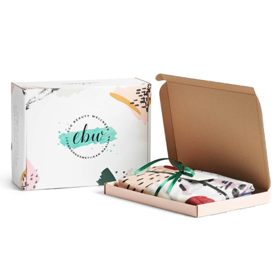 Caja de papel de cartón de impresión digital de caja de envío de correo de vista única a todo color