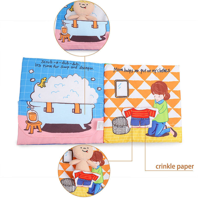 Brillo mate laminación suave tela tela libro niño niños tranquilo libro impresión