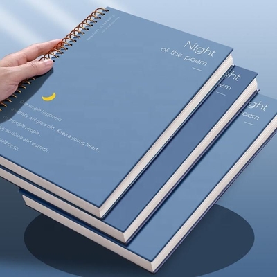 A4 A5 A6 B5 Asunto Cuaderno de tapa en blanco 128gsm 140gsm Cuaderno de espiral grueso
