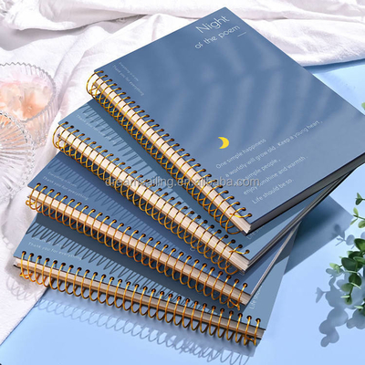 A4 A5 A6 B5 Asunto Cuaderno de tapa en blanco 128gsm 140gsm Cuaderno de espiral grueso