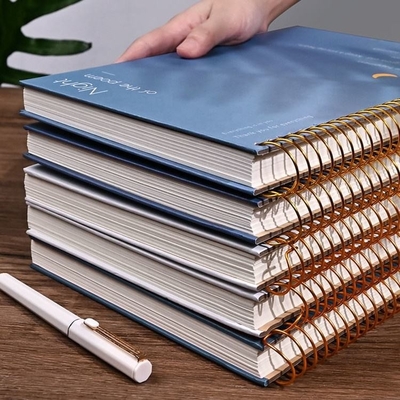A4 A5 A6 B5 Asunto Cuaderno de tapa en blanco 128gsm 140gsm Cuaderno de espiral grueso