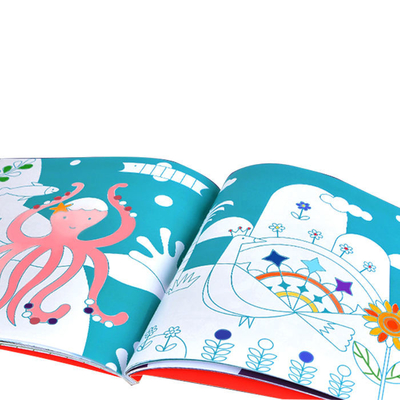 Impresión de libro para niños de tapa blanda personalizada, dibujo, libro para colorear, impresión para niños