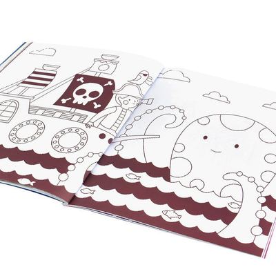 Impresión de libro para niños de tapa blanda personalizada, dibujo, libro para colorear, impresión para niños