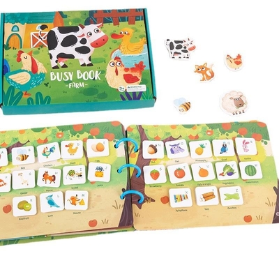 Libro de papel para niños educativos tempranos que imprime material didáctico de libros tranquilos en edad preescolar
