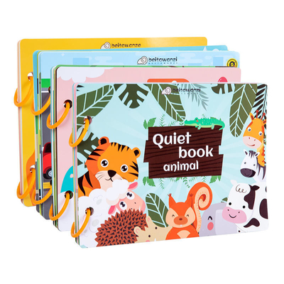 Libro de actividades para niños pequeños de aprendizaje temprano en edad preescolar, libro de tablero para niños de 6 &quot;X6&quot; a 10 &quot;X10&quot;
