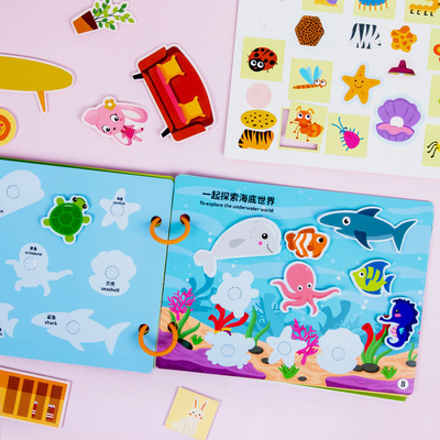 Libro de actividades para niños pequeños de aprendizaje temprano en edad preescolar, libro de tablero para niños de 6 &quot;X6&quot; a 10 &quot;X10&quot;