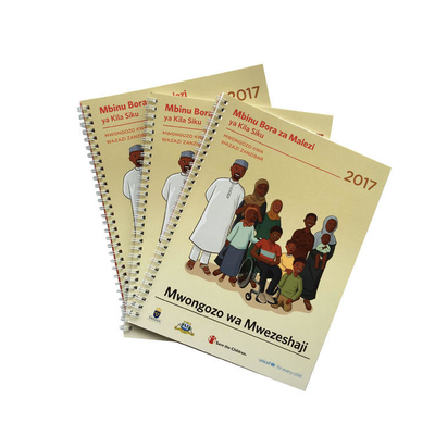 Libro de texto educativo encuadernado en espiral 100gsm 120gsm 140gsm Libro de bolsillo de tapa dura