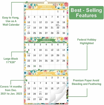 Lustre de la impresión del calendario del advenimiento del escritorio del OEM ODM o laminación de Matt