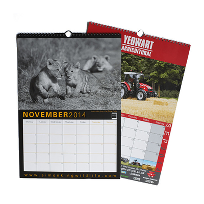 Diverso calendario del papel de arte del tamaño C2S que imprime 128gsm 157gsm 190gsm 210gsm
