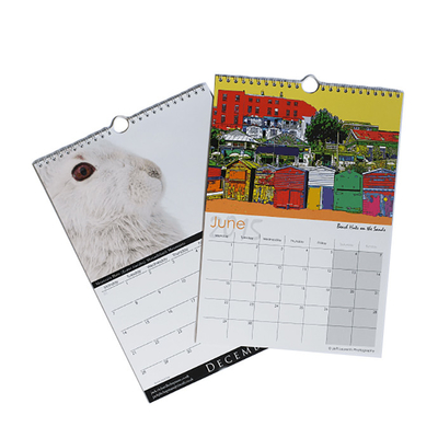 Diverso calendario del papel de arte del tamaño C2S que imprime 128gsm 157gsm 190gsm 210gsm