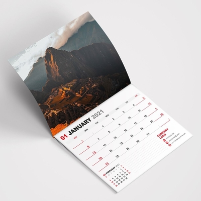 Calendario de pared de círculo roscado SGS que imprime calendario de vista de mes a todo color