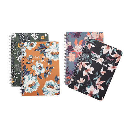 la aduana 60gsm-400gsm imprimió el cuaderno inmóvil A5 del atascamiento de alambre de los cuadernos espirales
