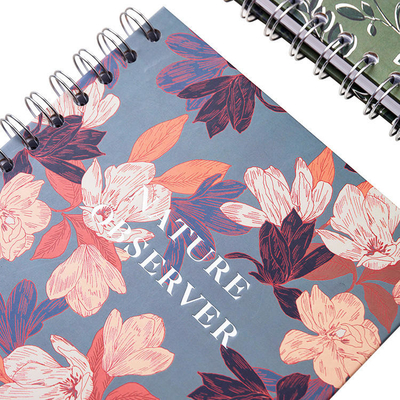 la aduana 60gsm-400gsm imprimió el cuaderno inmóvil A5 del atascamiento de alambre de los cuadernos espirales
