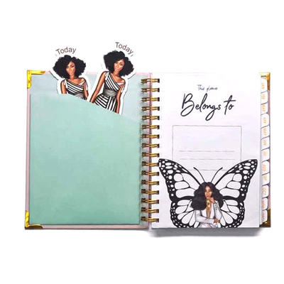 Cuaderno espiral SGS A4 que imprime el cuaderno del regalo de las mujeres de la personalización