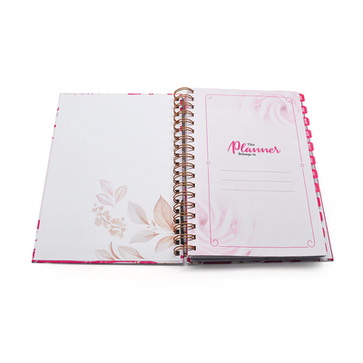 Cuaderno espiral de estampado en caliente que imprime la encuadernación personalizada de la impresión del libro del diario