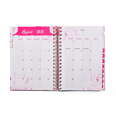Cuaderno espiral de estampado en caliente que imprime la encuadernación personalizada de la impresión del libro del diario