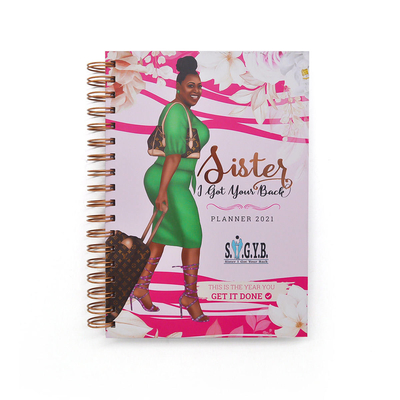 Cuaderno espiral de estampado en caliente que imprime la encuadernación personalizada de la impresión del libro del diario
