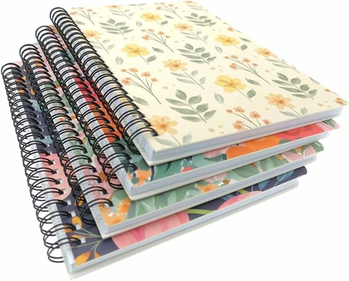 5.5&quot;X8.5'' 6&quot;X9&quot; 8.5&quot;X11&quot; Cuaderno espiral Impresión Diario Cuaderno de bocetos rayado con alambre