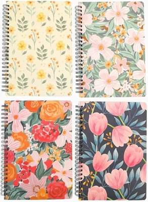 5.5&quot;X8.5'' 6&quot;X9&quot; 8.5&quot;X11&quot; Cuaderno espiral Impresión Diario Cuaderno de bocetos rayado con alambre