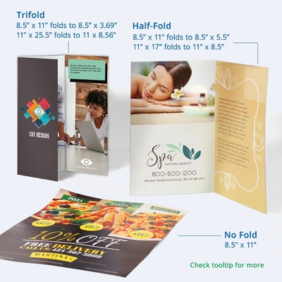 Folleto de folleto de doble cara plegable de diseño libre Impresión de folleto de bienes raíces
