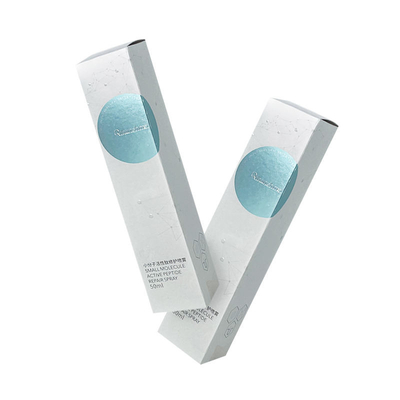Caja de papel cosmética ULTRAVIOLETA del punto de las cajas de cartón plegables blancas del OEM