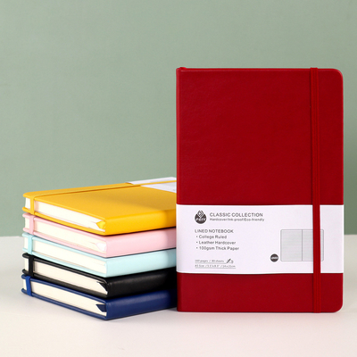 A5 A6 grabó la cubierta de libro de encargo que imprimía el límite de cuero auténtico