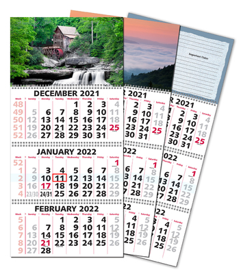 Servicios de impresión de calendarios personalizados Logotipo personalizado Impreso 12x18 Mesa de escritorio