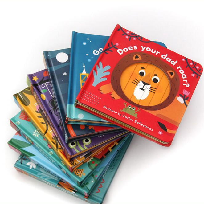 Impresión de libros de cartón para niños en inglés Impresión de libros de cartón 6.5 &quot;X6.5&quot; 7 &quot;X7&quot; 8 &quot;X8&quot;