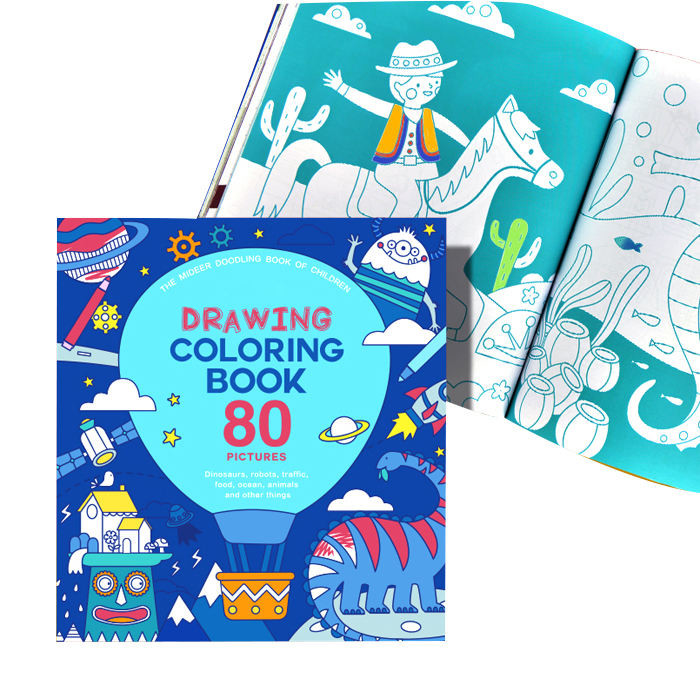 Impresión de libro para niños de tapa blanda personalizada, dibujo, libro para colorear, impresión para niños