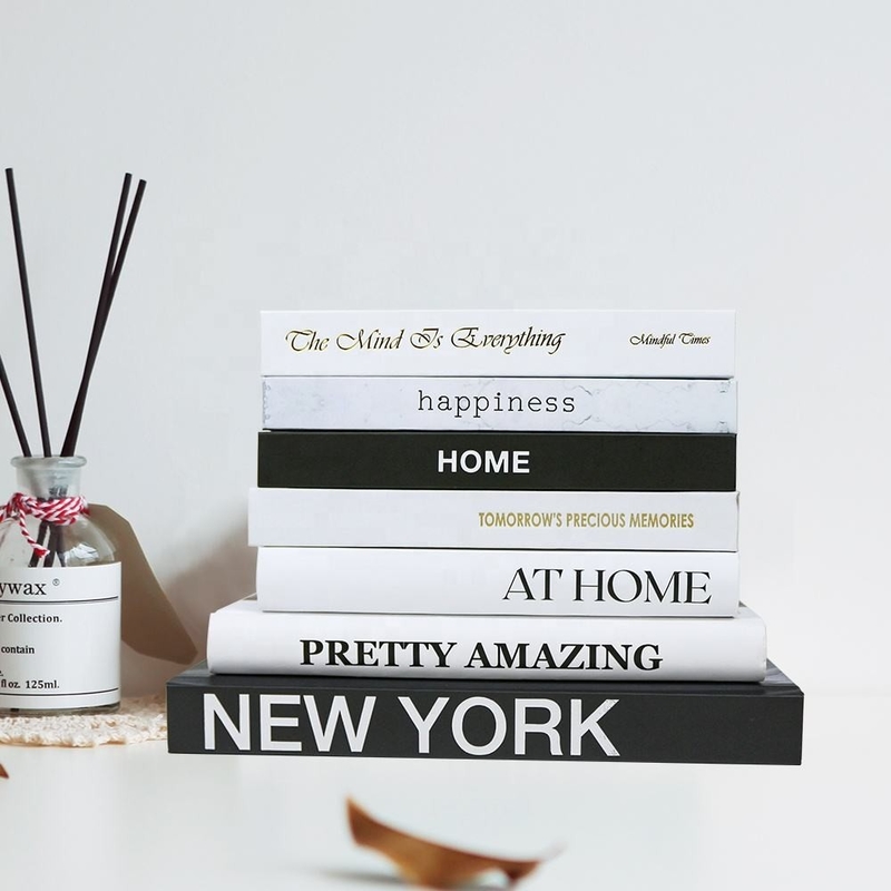 Impresión de libros de tapa dura de moda en blanco SMETA, impresión de libros de mesa de café para decoración del hogar
