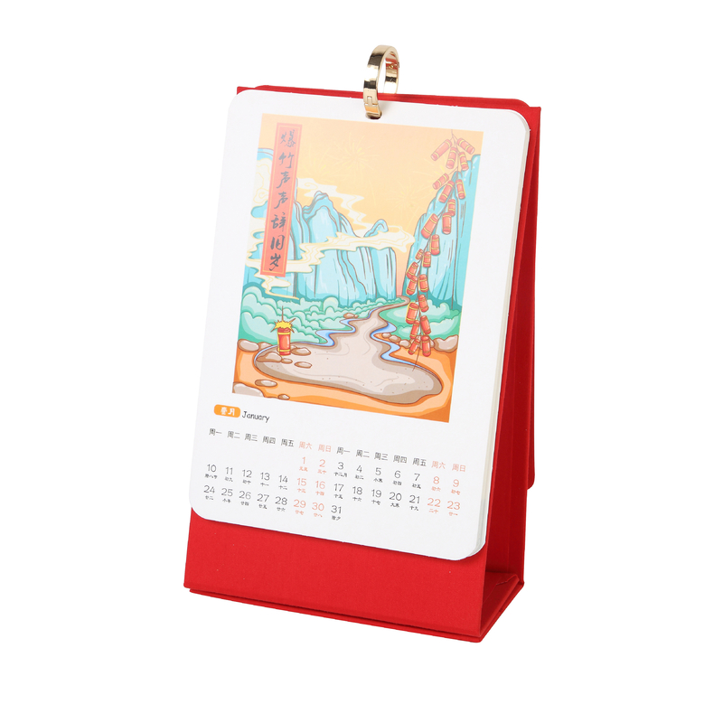 Calendario personalizado de escritorio para impresión 2024 en color Pantone